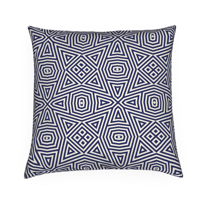 Designer Pillow, Navy Modern Graphic