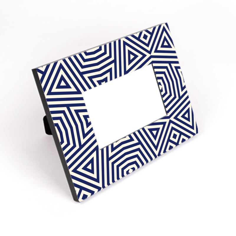 Cut-Out Frame, Navy Modern Graphic