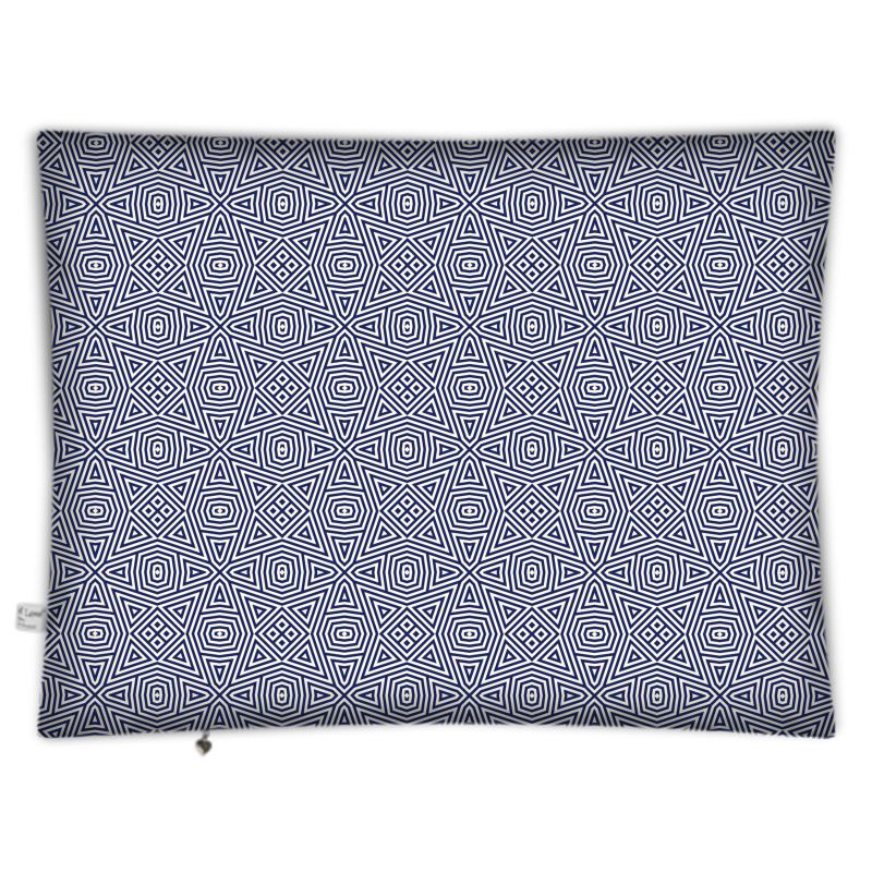 Navy Modern Graphic Floor Cushions